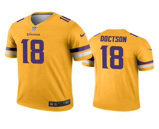 Men's Minnesota Vikings #18 Josh Doctson Gold Inverted Legend Jersey