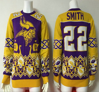 Men's Minnesota Vikings #22 Paul Krause Multicolor NFL Sweater