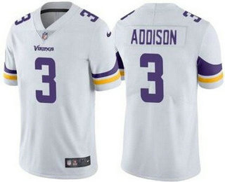 Men's Minnesota Vikings #3 Jordan Addison Limited White Vapor Jersey