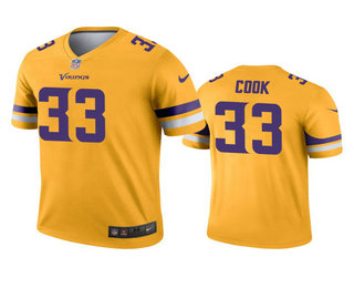 Men's Minnesota Vikings #33 Dalvin Cook Gold Inverted Legend Jersey