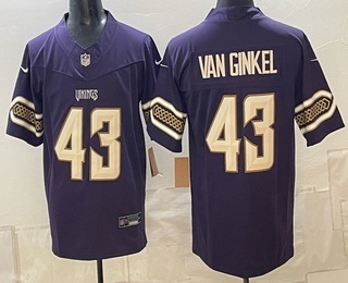 Men's Minnesota Vikings #43 Andrew Van Ginkel Purple 2026 FUSE Rivalries Collection Limited Stitched Jersey