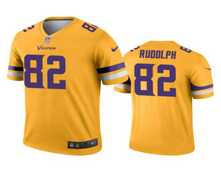 Men's Minnesota Vikings #82 Kyle Rudolph Gold Inverted Legend Jersey