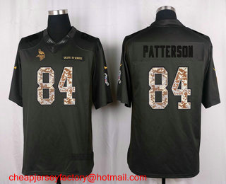 Men's Minnesota Vikings #84 Cordarrelle Patterson Black Anthracite 2016 Salute To Service Stitched NFL Nike Limited Jersey