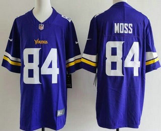 Men's Minnesota Vikings #84 Randy Moss Limited Purple Vapor Jersey