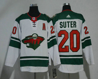 Men's Minnesota Wild #20 Ryan Suter White 2017-2018 Hockey Stitched NHL Jersey