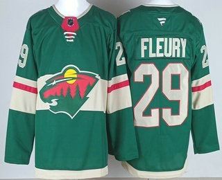 Men's Minnesota Wild #29 Marc Andre Fleury Green Authentic Jersey