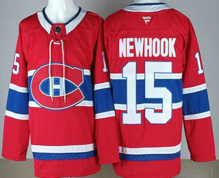 Men's Montreal Canadiens #15 Alex Newhook Red Authentic Jersey