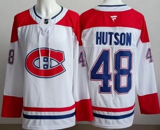 Men's Montreal Canadiens #48 Lane Hutson White Authentic Jersey