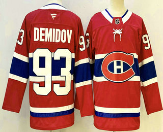 Men's Montreal Canadiens #93 Ivan Demidov Red Authentic Jersey