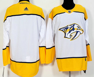 Men's Nashville Predators Blank White 2017-2018 Hockey Stitched NHL Jersey