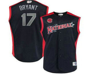 Men's National League Chicago Cubs #17 Kris Bryant Navy With Red 2019 MLB All-Star Futures Game Jersey