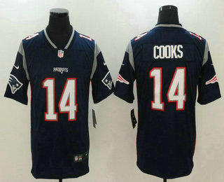 Men's New England Patriots #14 Brandin Cooks Navy Blue 2017 Vapor Untouchable Stitched NFL Nike Limited Jersey