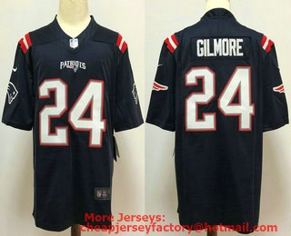 Men's New England Patriots #24 Stephon Gilmore Navy Blue 2020 NEW Vapor Untouchable Stitched NFL Nike Limited Jersey
