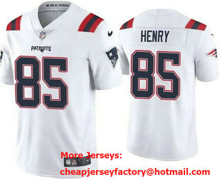 Men's New England Patriots #85 Hunter Henry Limited White Vapor Jersey