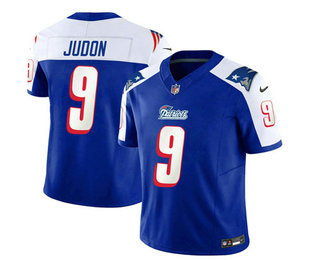 Men's New England Patriots #9 Matthew Judon Blue White 2023 FUSE Vapor Limited Stitched Jersey