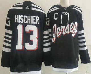 Men's New Jersey Devils #13 Nico Hischier Black Alternate Authentic Jersey