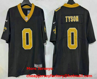 Men's New Orleans Saints #0 Jordyn Tyson Limited Black Vapor Jersey