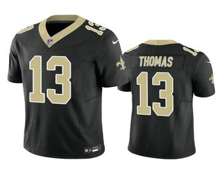 Men's New Orleans Saints #13 Michael Thomas Black 2023 FUSE Vapor Limited Stitched Jersey
