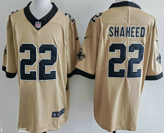 Men's New Orleans Saints #22 Rashid Shaheed Limited Gold Alternate Vapor Jersey