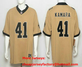 Men's New Orleans Saints #41 Alvin Kamara Limited Gold Alternate Vapor Jersey