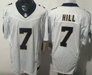 Men's New Orleans Saints #7 Taysom Hill Limited White FUSE Vapor Jersey