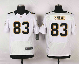 Men's New Orleans Saints #83 Willie Snead White Road Stitched NFL Nike Elite Jersey