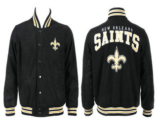 Men's New Orleans Saints Black Stitched Jacket