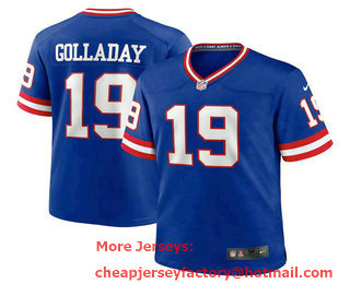 Men's New York Giants #19 Kenny Golladay Limited Blue Classic Vapor Jersey