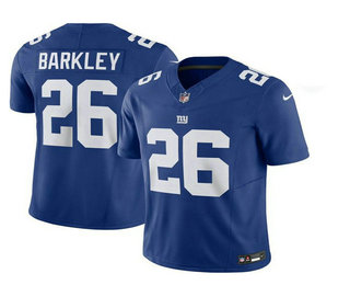 Men's New York Giants #26 Saquon Barkley Blue 2023 FUSE Vapor Limited Stitched Jersey