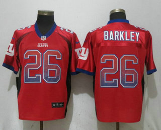Men's New York Giants #26 Saquon Barkley Red Drift Stitched NFL Nike Fashion Jersey