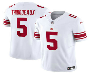 Men's New York Giants #5 Kayvon Thibodeaux White 2023 FUSE Vapor Limited Stitched Jersey