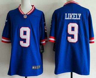 Men's New York Giants #9 Isaiah Likely Limited Blue Classic Vapor Jersey