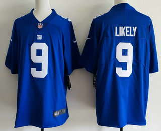 Men's New York Giants #9 Isaiah Likely Limited Blue Vapor Jersey