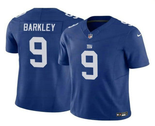 Men's New York Giants #9 Matt Barkley Blue 2023 FUSE Vapor Limited Stitched Jersey