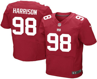 Men's New York Giants #98 Damon Harrison Red Alternate Stitched NFL Nike Elite Jersey