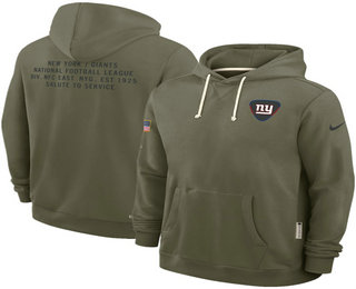 Men's New York Giants Olive 2025 Salute to Service Pullover Hoodie