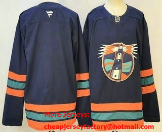 Men's New York Islanders Blank Navy Authentic Jersey