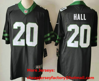 Men's New York Jets #20 Breece Hall Limited Black 2024 Vapor Jersey