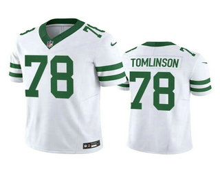 Men's New York Jets #78 Laken Tomlinson White 2023 FUSE Vapor Limited Throwback Stitched Jersey