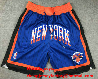 Men's New York Knicks Blue 2024 City Icon Swingman Shorts