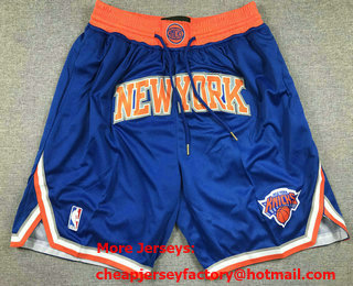Men's New York Knicks Blue Icon Swingman Shorts
