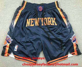 Men's New York Knicks Navy 2022 Statement Icon Swingman Shorts