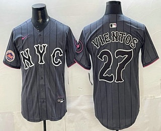 Men's New York Mets #27 Mark Vientos Gray City Connect Limited Jersey