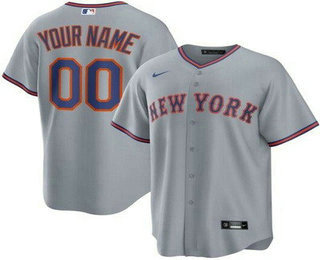Men's New York Mets Customized Gray 2025 Cool Base Jersey