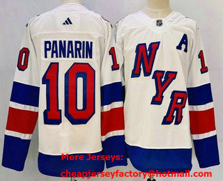 Men's New York Rangers #10 Artemi Panarin White 2024 Stadium Series Authentic Jersey