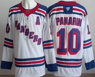 Men's New York Rangers #10 Artemi Panarin White Authentic Jersey