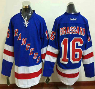 Men's New York Rangers #16 Derick Brassard Light Blue Jersey