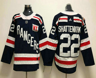 Men's New York Rangers #22 Kevin Shattenkirk Navy Blue 2018 Winter Classic Stitched NHL Hockey Jersey