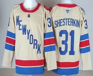 Men's New York Rangers #31 Igor Shesterkin Cream 2026 Winter Classic Authentic Jersey