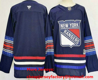 Men's New York Rangers Blank Navy Alternate 2025 Stitched Jersey